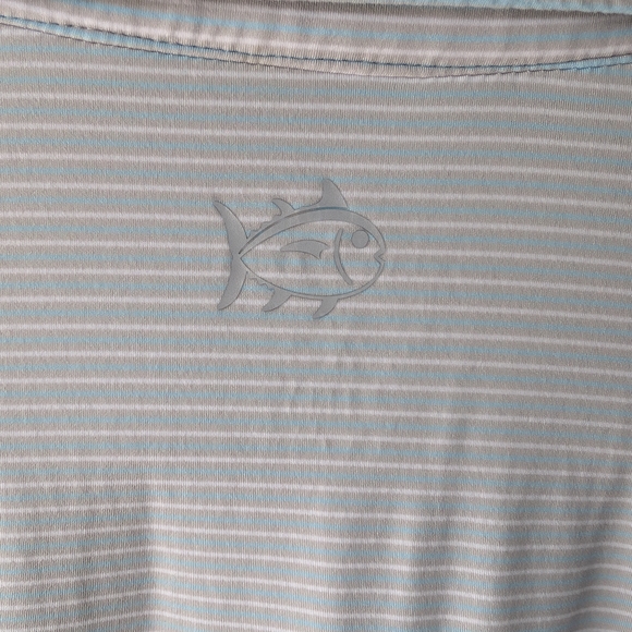 Southern Tides Men's Gray Striped Polo Shirt Size Large - Picture 3 of 5